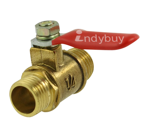 1/4" Male Thread Pneumatic Ball Valve Plastic Coated Handle